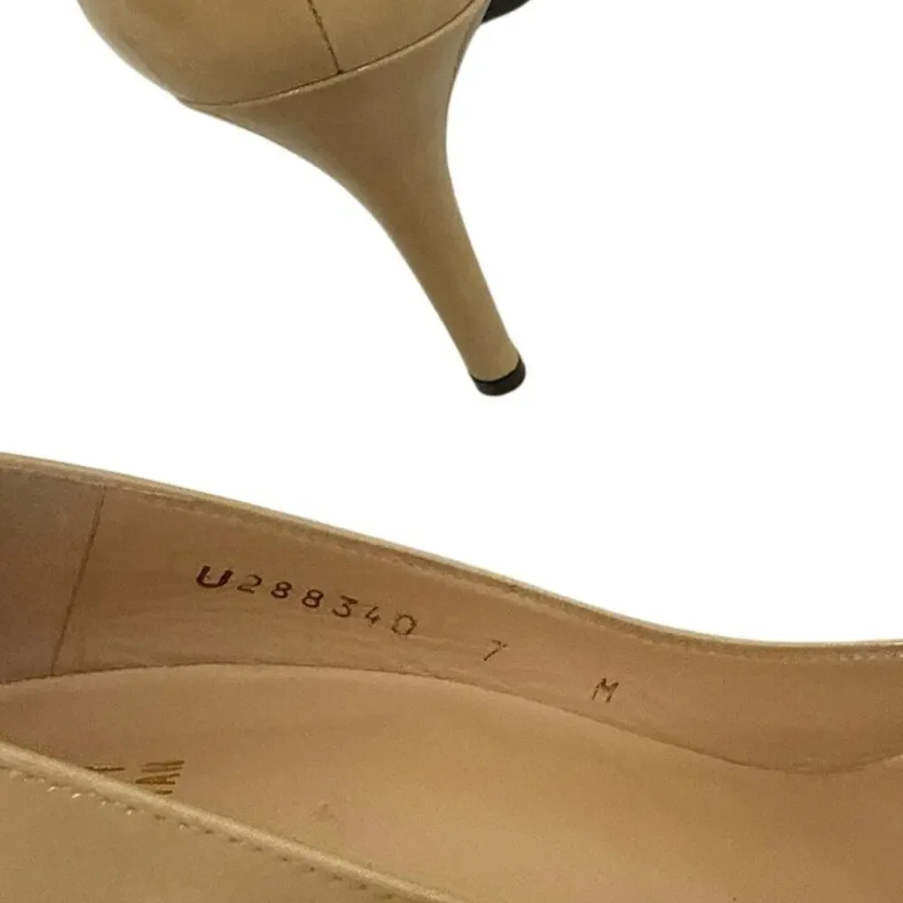 Stuart Weitzman Shoes Tan Heels Patent Leather Pumps Size Women's 7